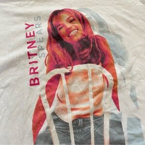 Britney Spears Raw Hem Graphic T-Shirt